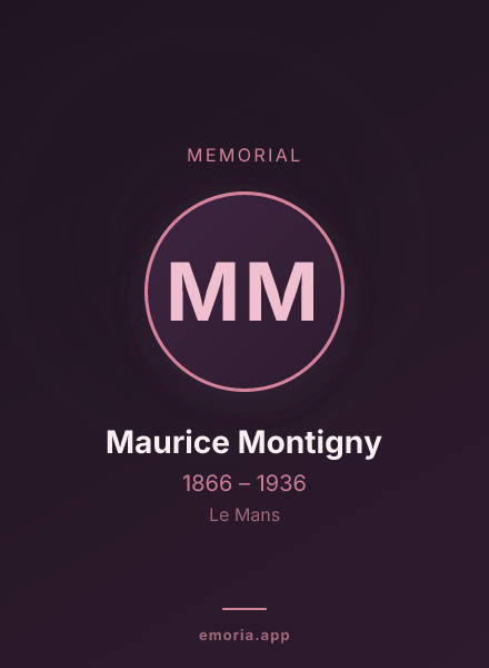 Memorial portrait of Maurice Montigny