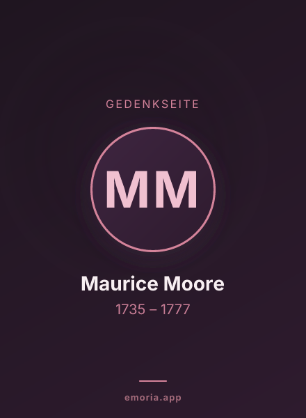 Gedenkportrait von Maurice Moore