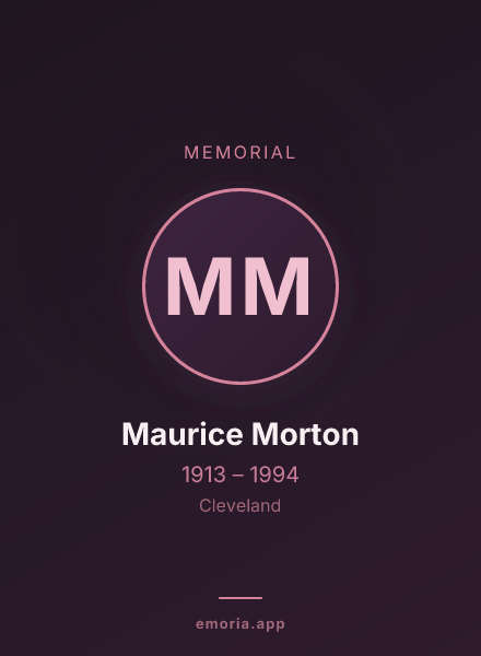 Memorial portrait of Maurice Morton