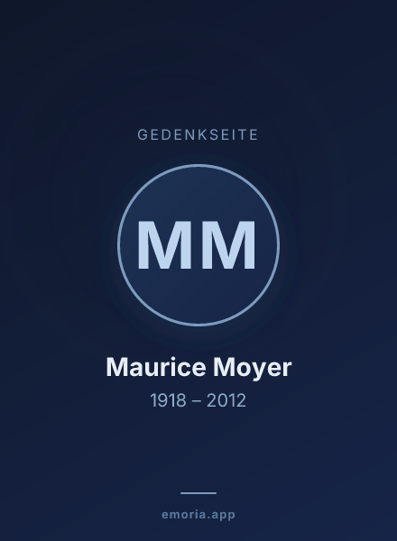 Gedenkportrait von Maurice Moyer