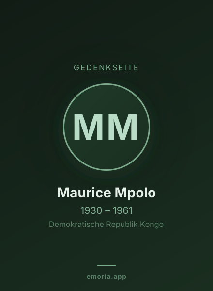 Gedenkportrait von Maurice Mpolo