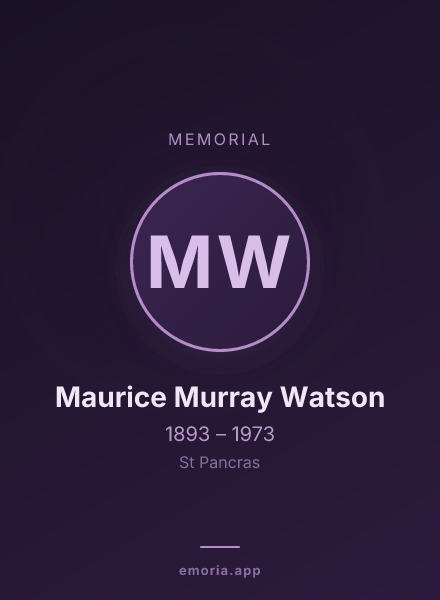 Memorial portrait of Maurice Murray Watson