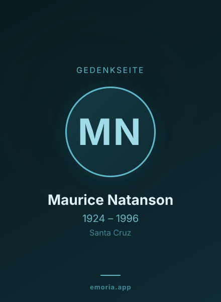 Gedenkportrait von Maurice Natanson