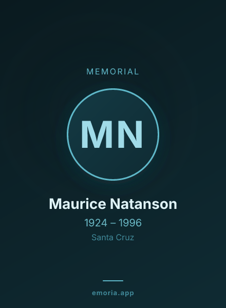 Memorial portrait of Maurice Natanson