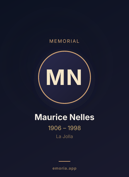 Memorial portrait of Maurice Nelles