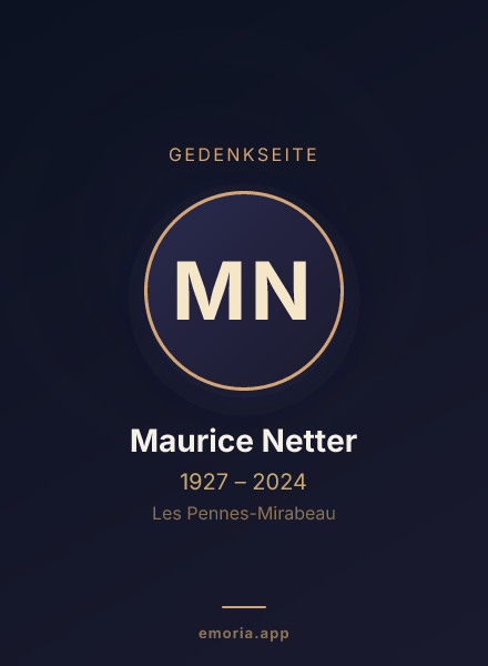 Gedenkportrait von Maurice Netter