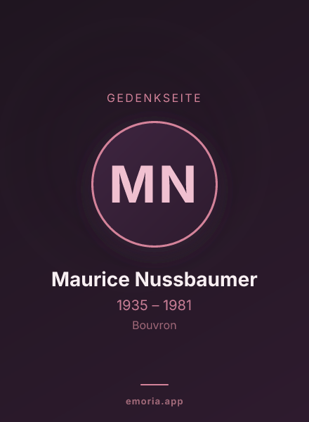 Gedenkportrait von Maurice Nussbaumer