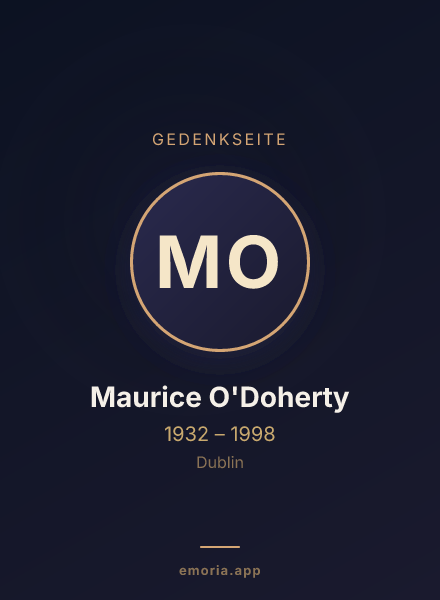 Gedenkportrait von Maurice O'Doherty