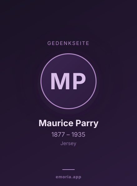 Gedenkportrait von Maurice Parry
