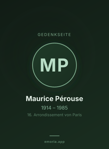 Gedenkportrait von Maurice Pérouse
