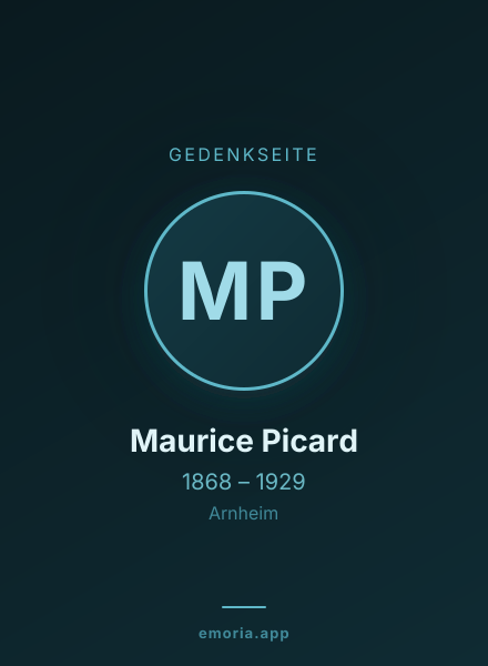 Gedenkportrait von Maurice Picard
