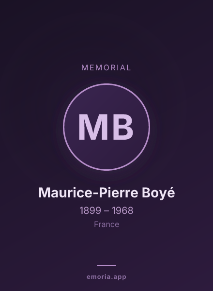 Memorial portrait of Maurice-Pierre Boyé