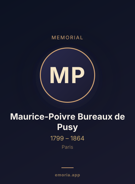 Memorial portrait of Maurice-Poivre Bureaux de Pusy