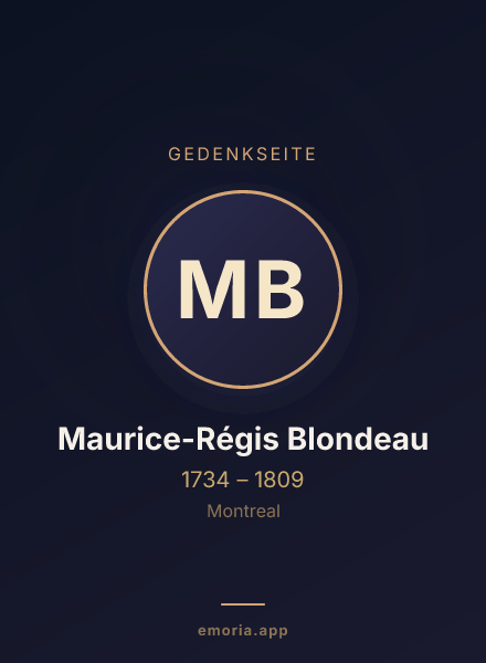 Gedenkportrait von Maurice-Régis Blondeau