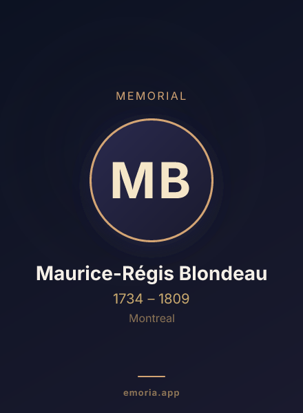 Memorial portrait of Maurice-Régis Blondeau