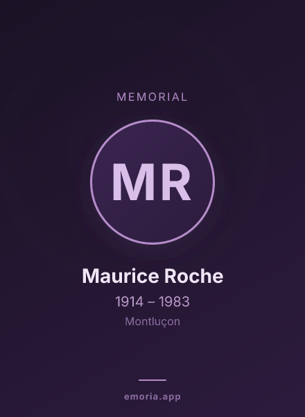 Memorial portrait of Maurice Roche