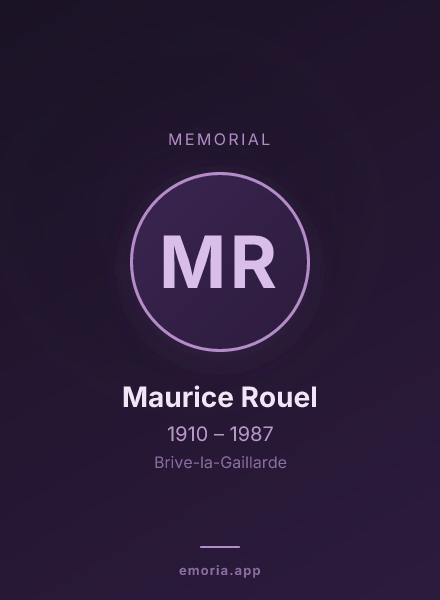 Memorial portrait of Maurice Rouel