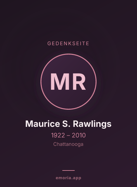 Gedenkportrait von Maurice S. Rawlings