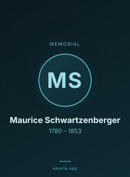 Memorial portrait of Maurice Schwartzenberger
