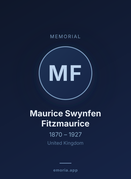 Memorial portrait of Maurice Swynfen Fitzmaurice