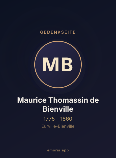 Gedenkportrait von Maurice Thomassin de Bienville
