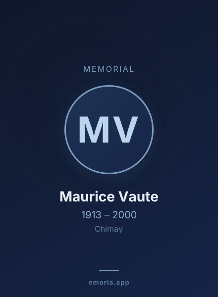 Memorial portrait of Maurice Vaute