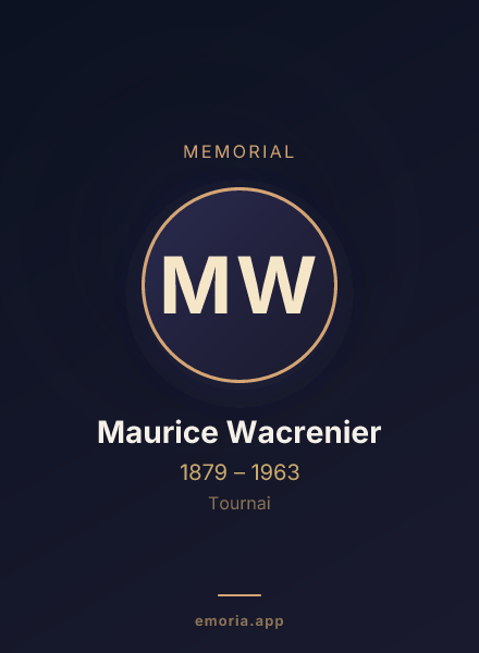 Memorial portrait of Maurice Wacrenier