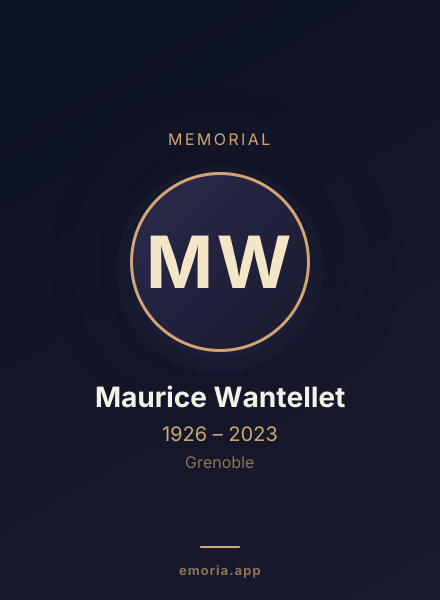 Memorial portrait of Maurice Wantellet