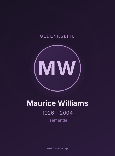Gedenkportrait von Maurice Williams