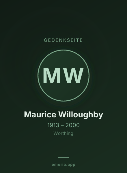 Gedenkportrait von Maurice Willoughby