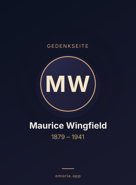 Gedenkportrait von Maurice Wingfield