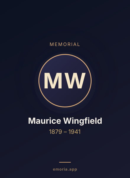 Memorial portrait of Maurice Wingfield