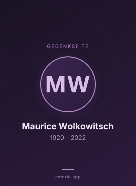 Gedenkportrait von Maurice Wolkowitsch