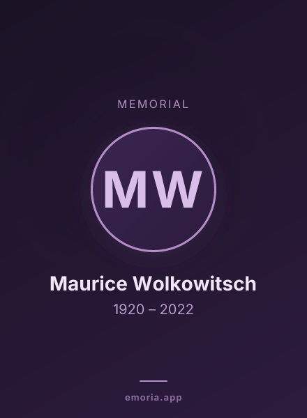 Memorial portrait of Maurice Wolkowitsch