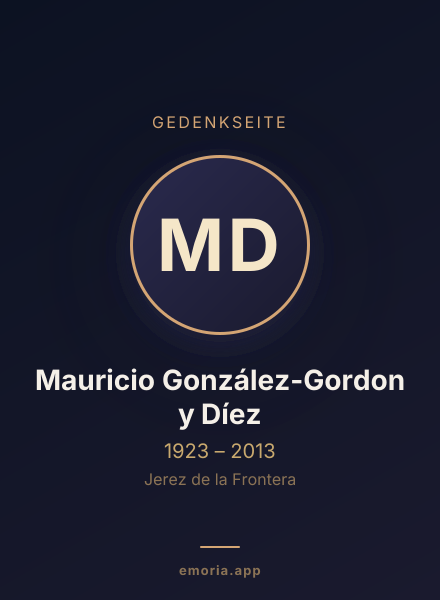 Gedenkportrait von Mauricio González-Gordon y Díez