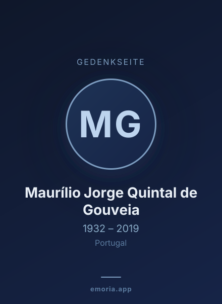 Gedenkportrait von Maurílio Jorge Quintal de Gouveia