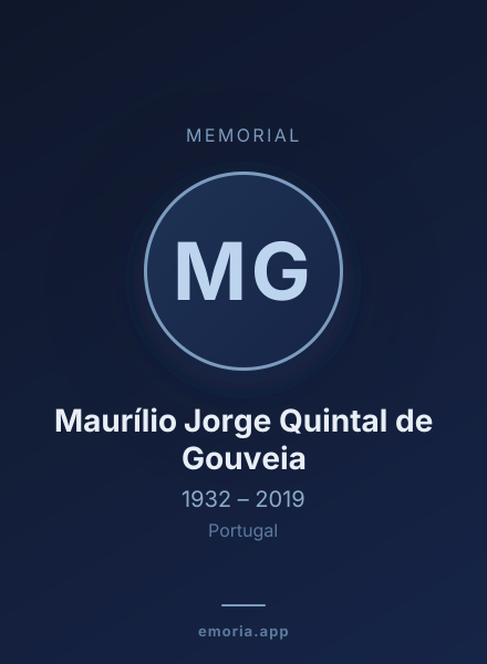 Memorial portrait of Maurílio Jorge Quintal de Gouveia
