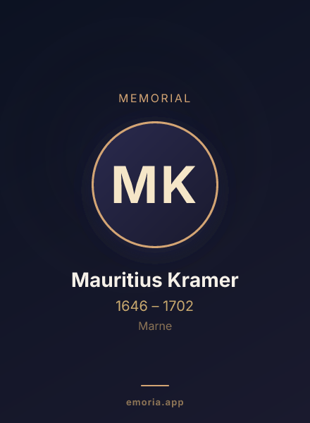 Memorial portrait of Mauritius Kramer