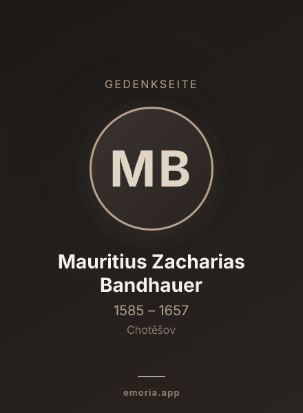 Gedenkportrait von Mauritius Zacharias Bandhauer