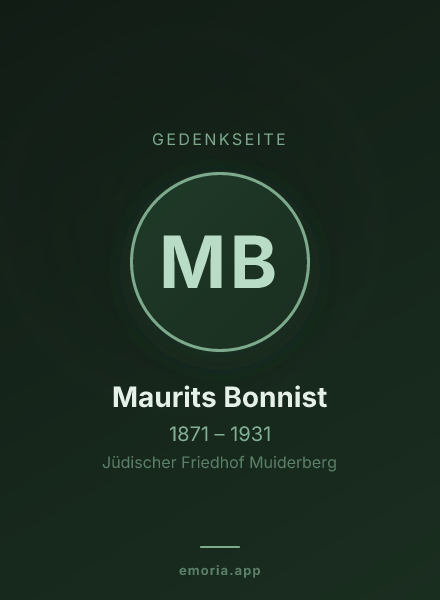 Gedenkportrait von Maurits Bonnist