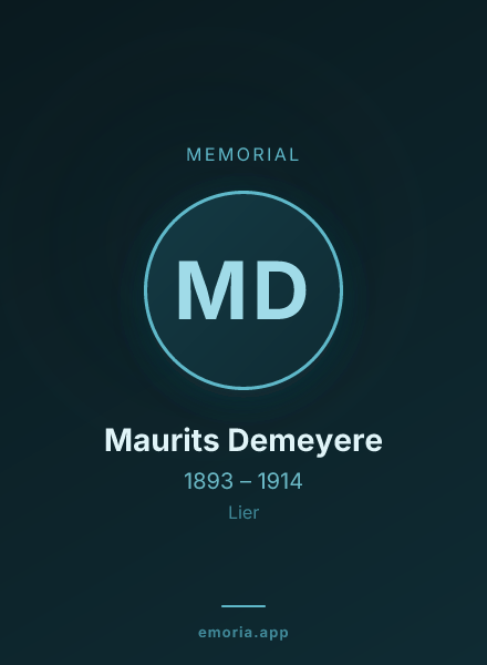Memorial portrait of Maurits Demeyere