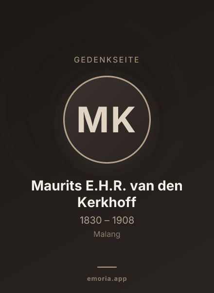 Gedenkportrait von Maurits E.H.R. van den Kerkhoff