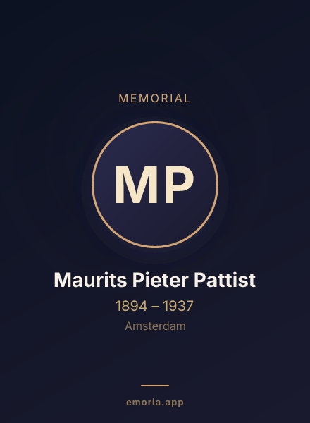 Memorial portrait of Maurits Pieter Pattist