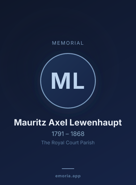 Memorial portrait of Mauritz Axel Lewenhaupt