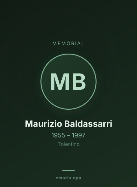 Memorial portrait of Maurizio Baldassarri