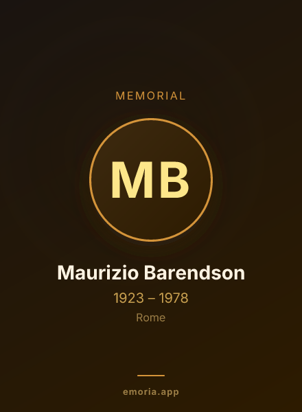 Memorial portrait of Maurizio Barendson