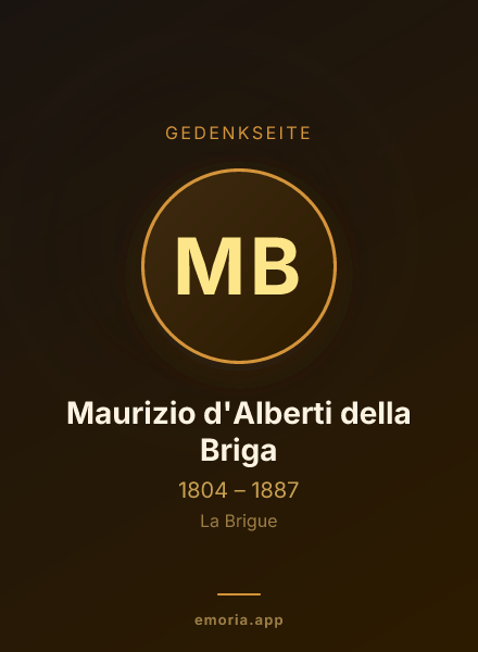 Gedenkportrait von Maurizio d'Alberti della Briga