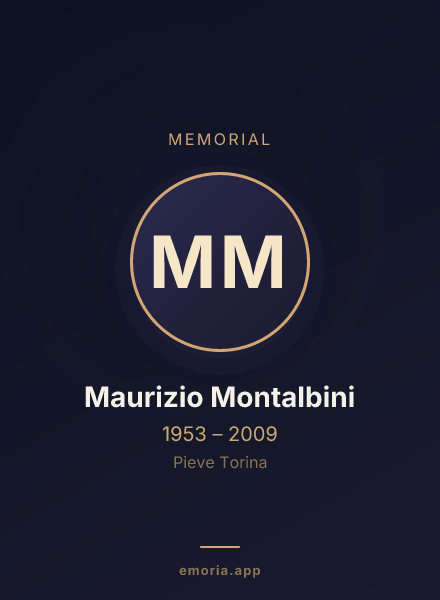 Memorial portrait of Maurizio Montalbini