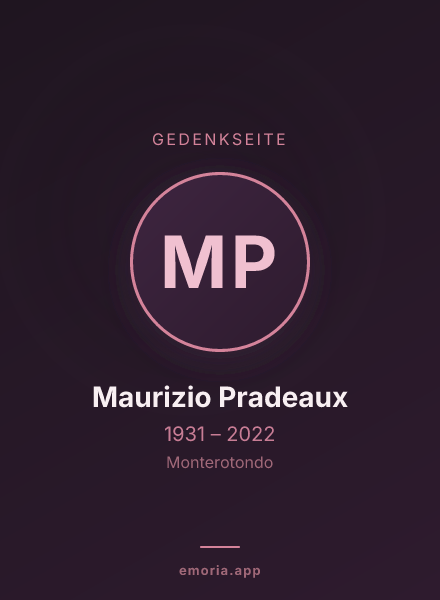 Gedenkportrait von Maurizio Pradeaux
