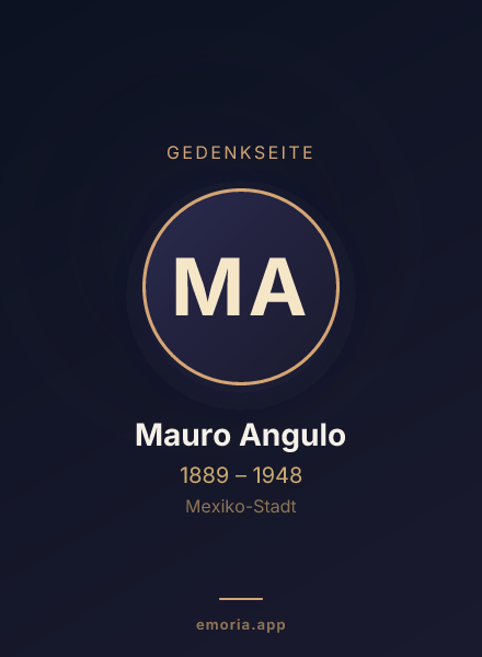 Gedenkportrait von Mauro Angulo